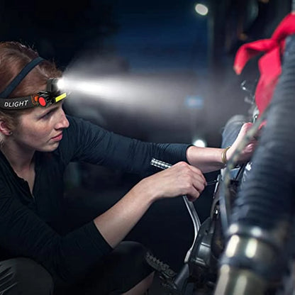 Linterna Frontal LED 2 Modos Recargable USB