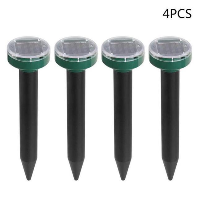 Pack 4 Estacas Solar Con Repelente Ultrasónico Para Roedores