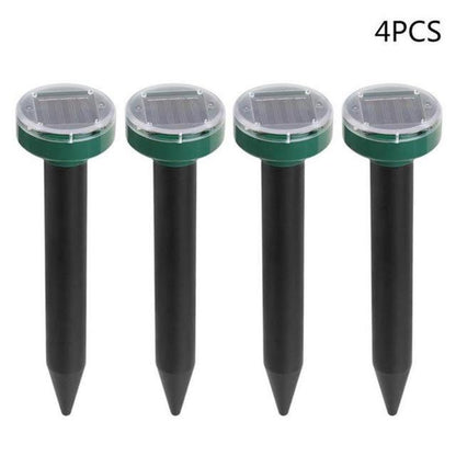 Pack 4 Estacas Solar Con Repelente Ultrasónico Para Roedores