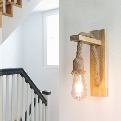 lampara tipo L americano MADERA