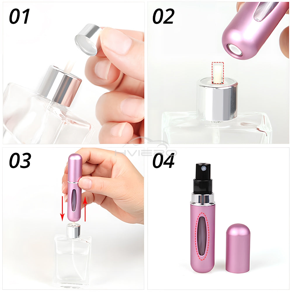 Botella de recarga de Perfume de 5ml Atomizador x 2