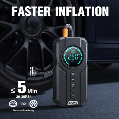 Mini Compresor Portatil De Auto Inflador Aire Partidor 12v Negro 60 Bifásica