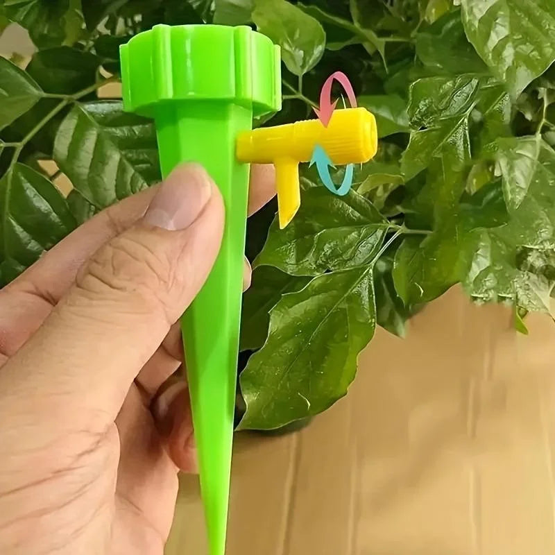 Sistema de riego por goteo automático ajustable para plantas