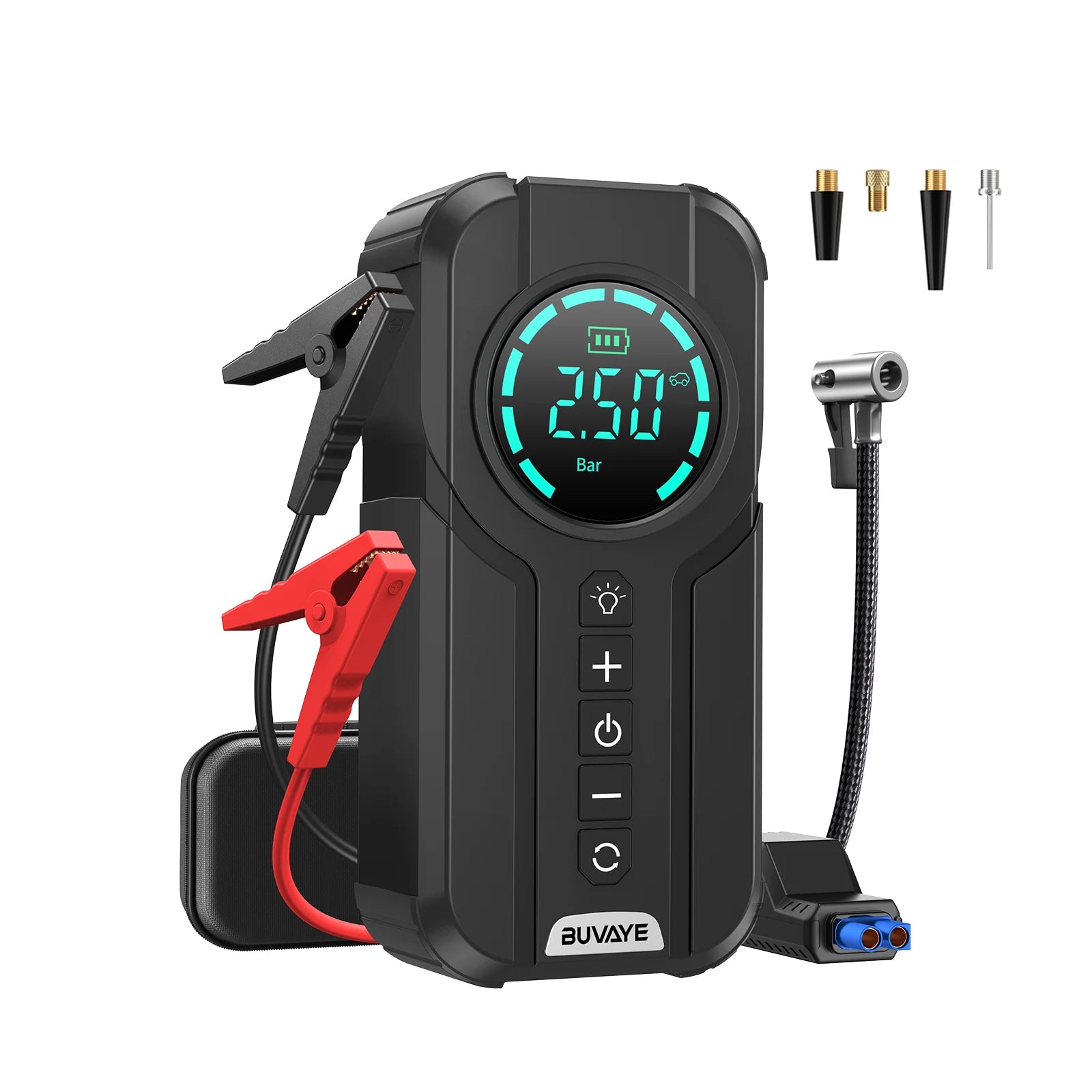 Mini Compresor Portatil De Auto Inflador Aire Partidor 12v Negro 60 Bifásica