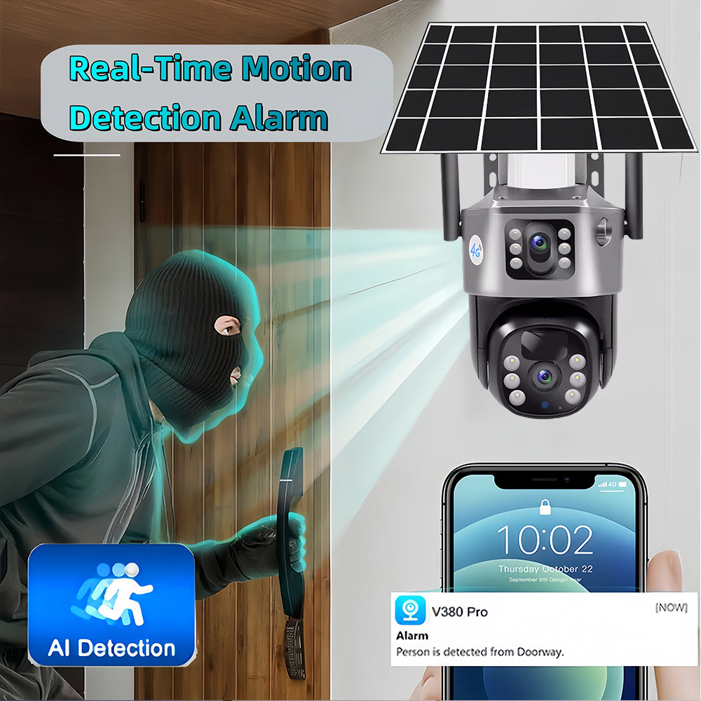 Camara Solar 4g Incluido doble camara Negra