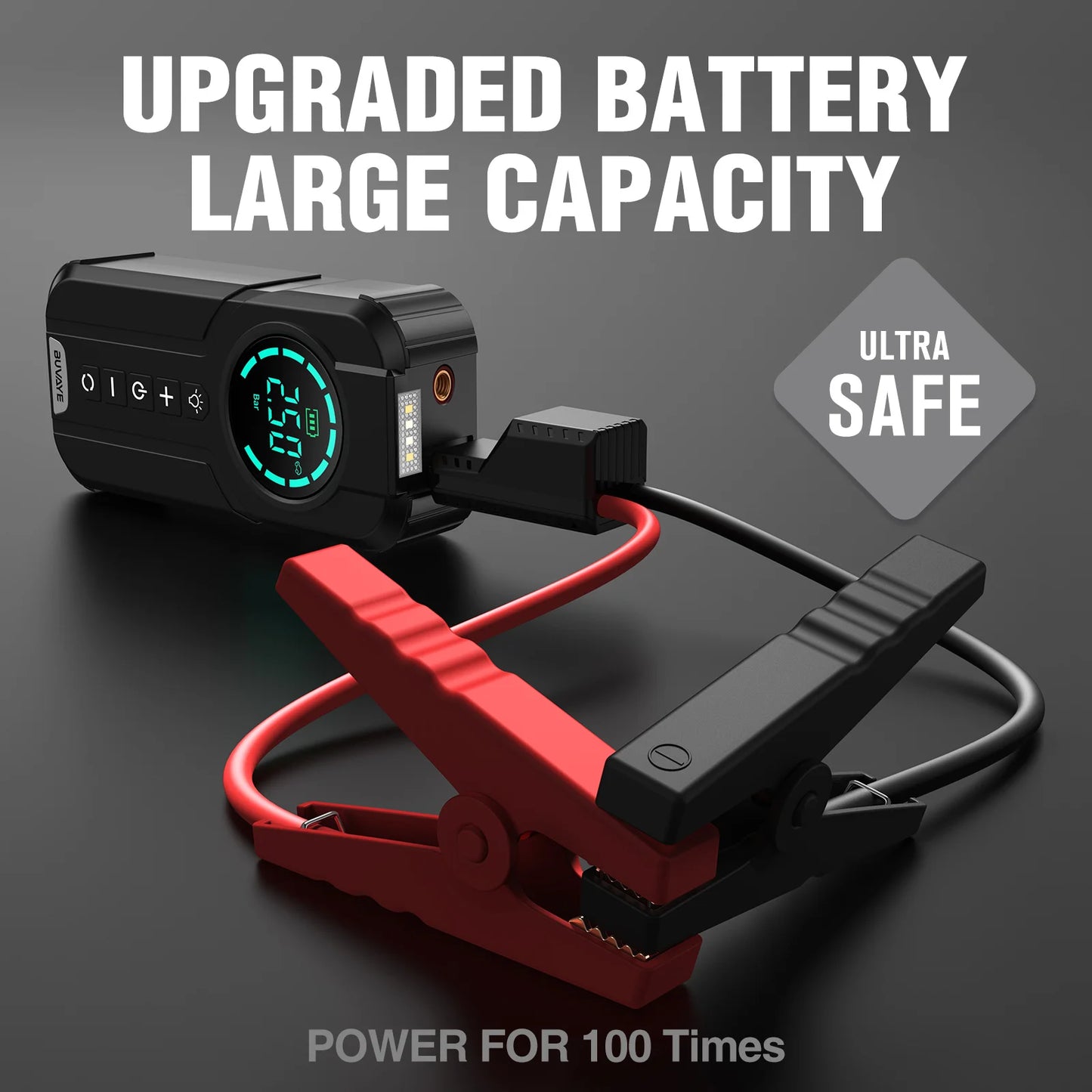 Mini Compresor Portatil De Auto Inflador Aire Partidor 12v Negro 60 Bifásica