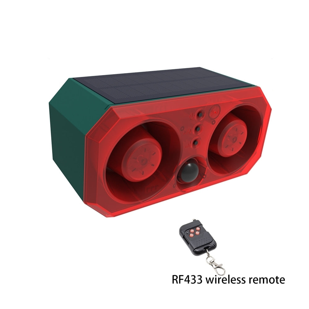 Alarma solar Repelente de animales Dos altavoces 