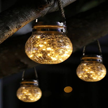 Luces Navidad Lampara Farol Solar Led Jardín X2