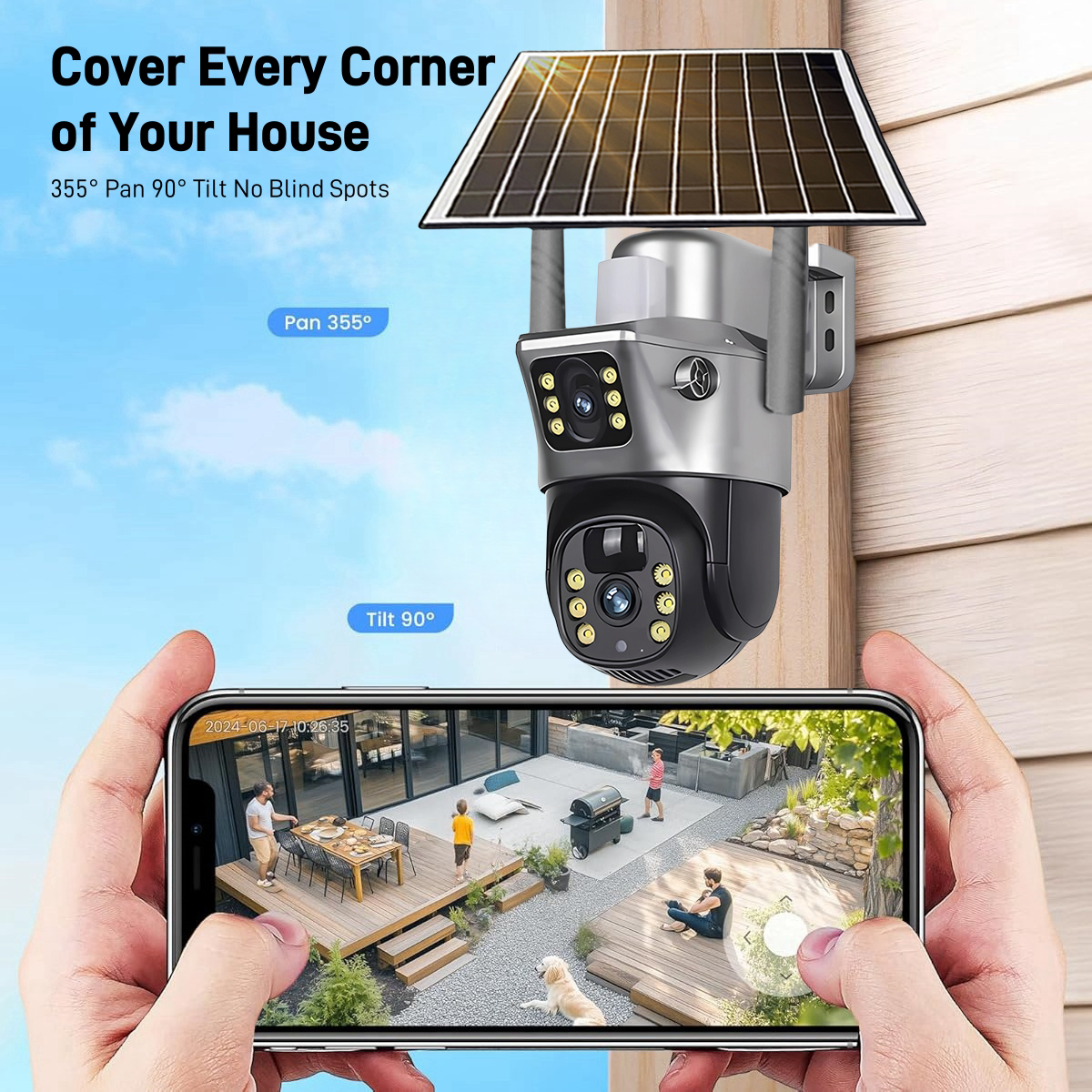 Camara Solar 4g Incluido doble camara Negra