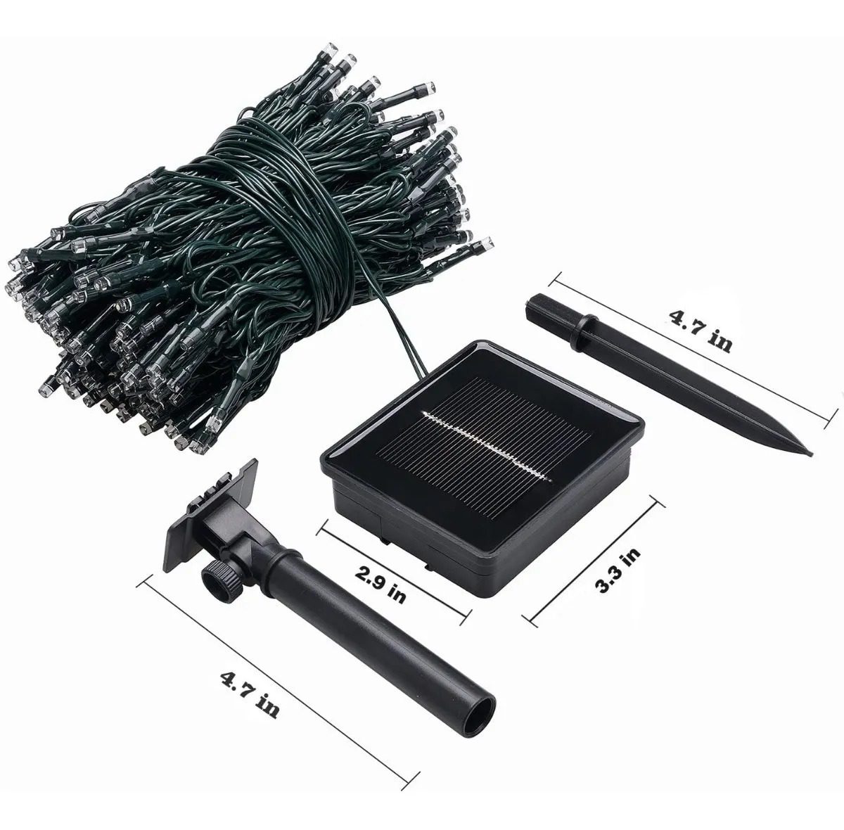 Luz Navidad Solar 200 Led 20 Metros Calida