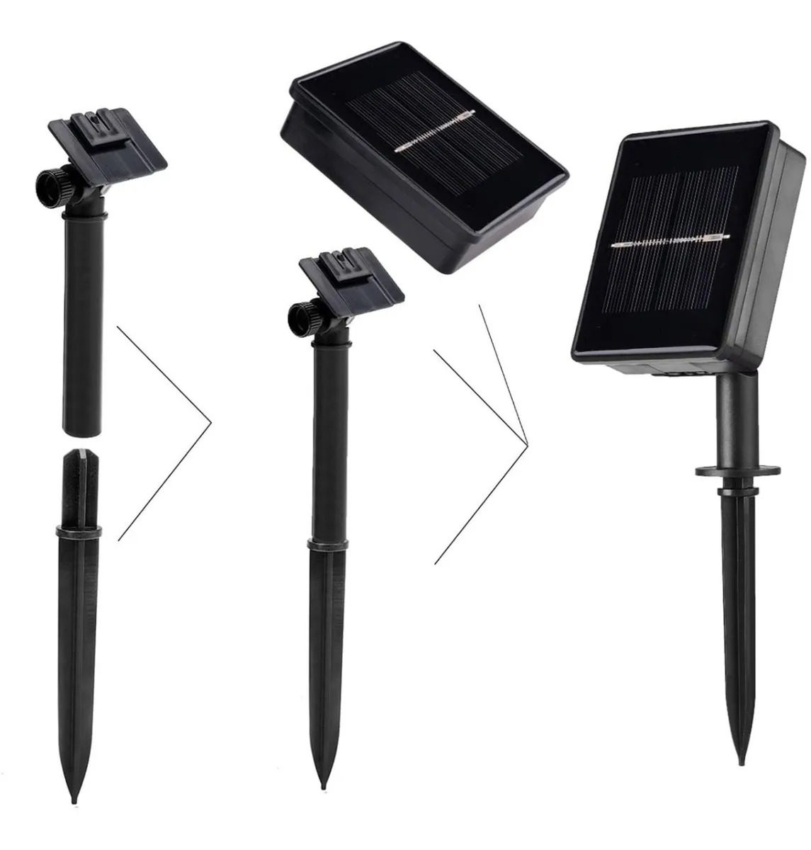 Luz Navidad Solar 200 Led 20 Metros Blanca