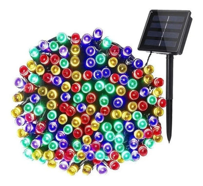 Luz Navidad Solar 200 Led 20 Metros Colores