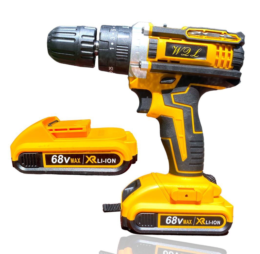 Taladro Atornillador Percutor Inalámbrico 28v + 2 Baterías