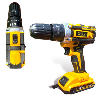 Taladro Atornillador Percutor Inalámbrico 28v + 2 Baterías