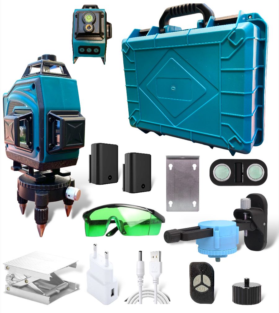 Nivel Láser Línea Verde 16 Líneas 360º Nivelación Automática