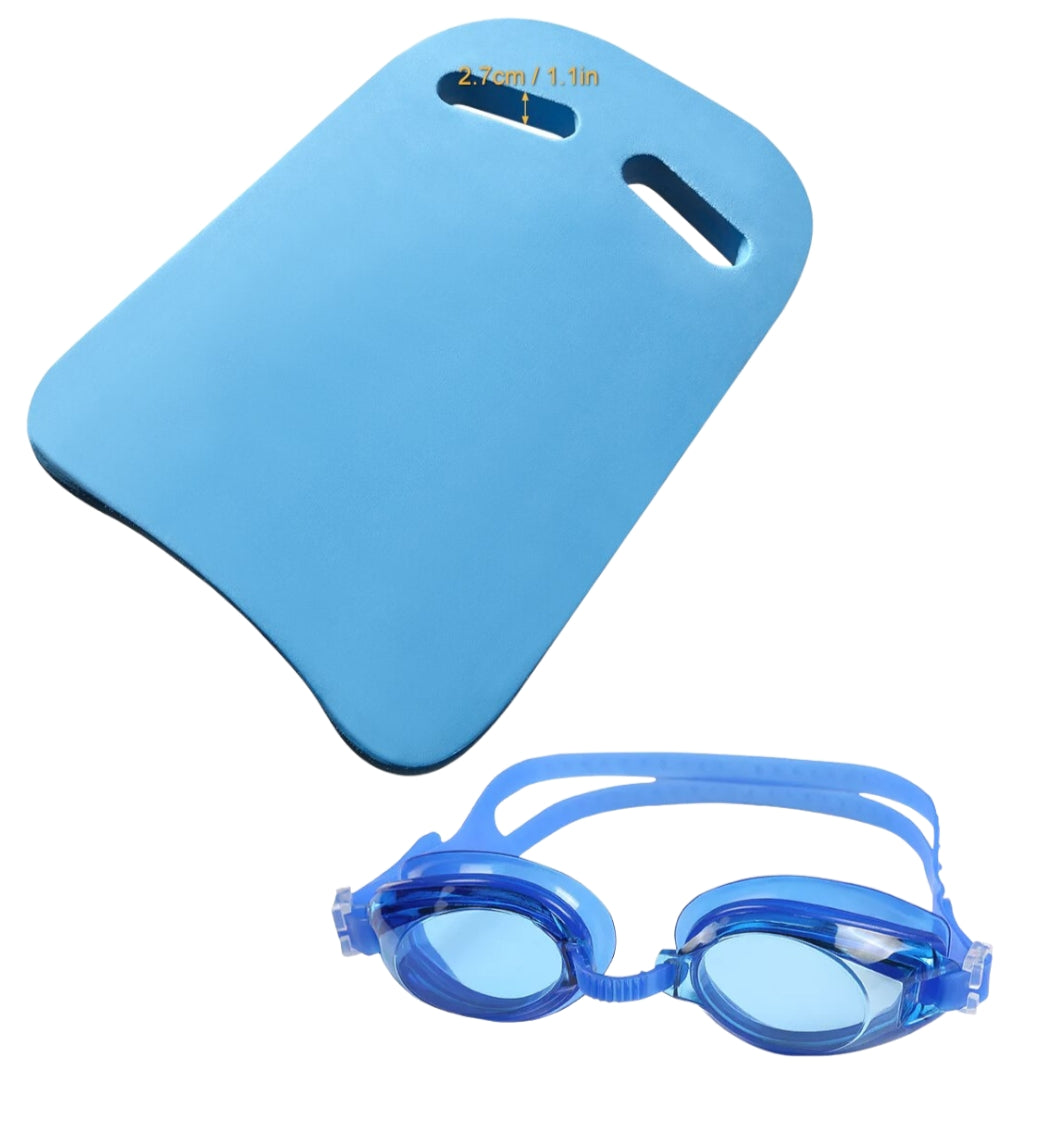 Lente Azul + Tabla de Natación Azul