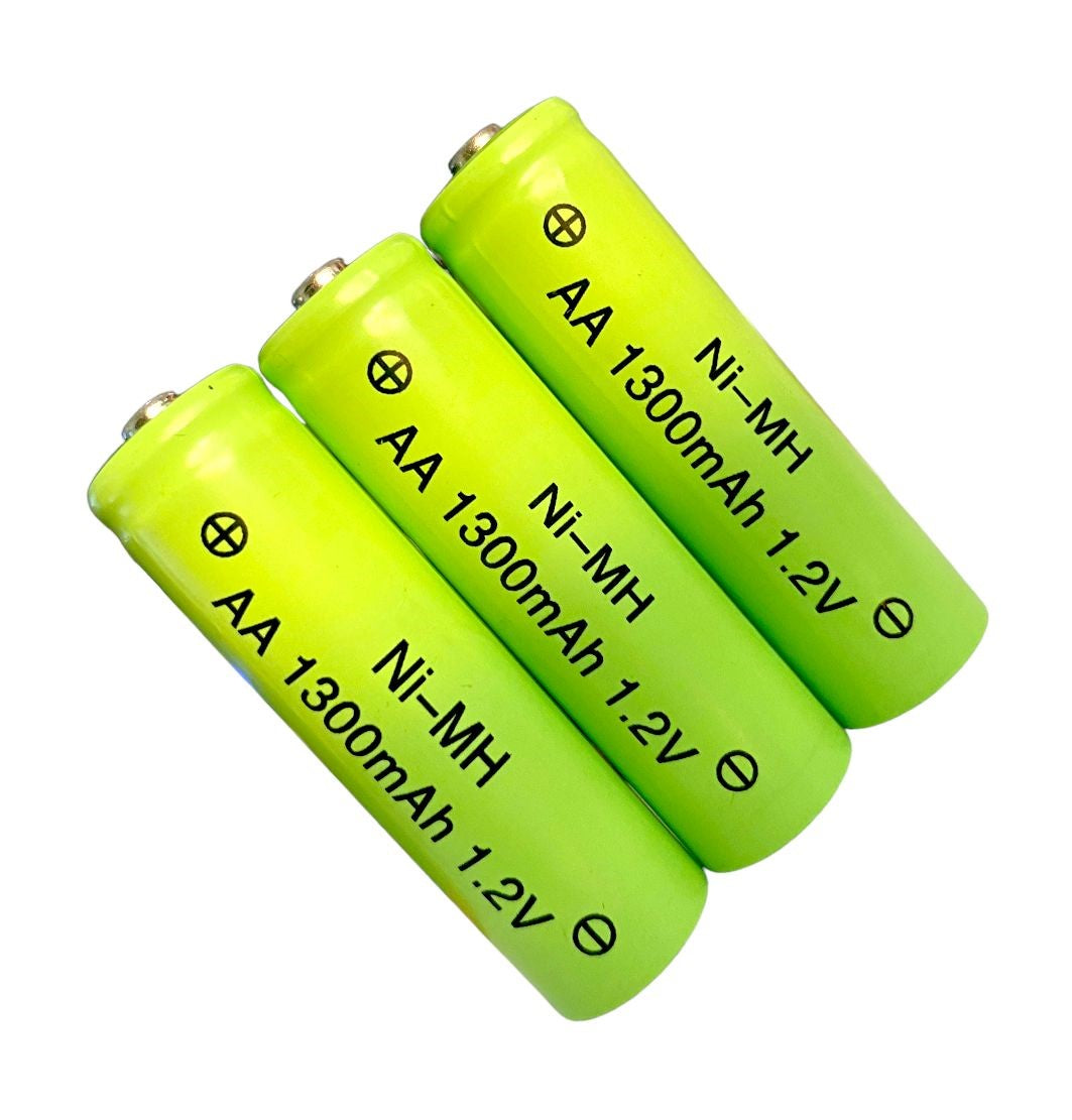 Pilas Recargables AA Ni-MH 1.2v, 1300mAh 3 uds