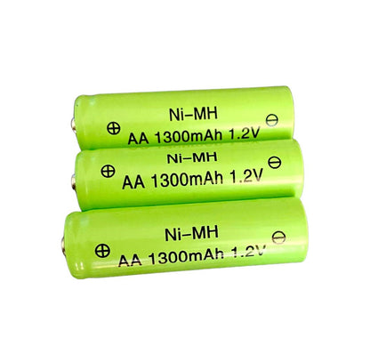 Pilas Recargables AA Ni-MH 1.2v, 1300mAh 3 uds