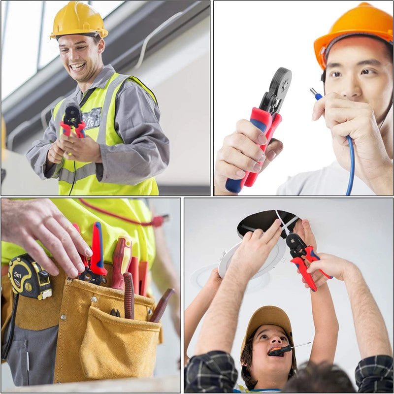 Kit Alicate Crimpadora Para Terminal Hexagonal