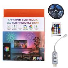 kit de luces LED RGB en forma de fuegos artificiales