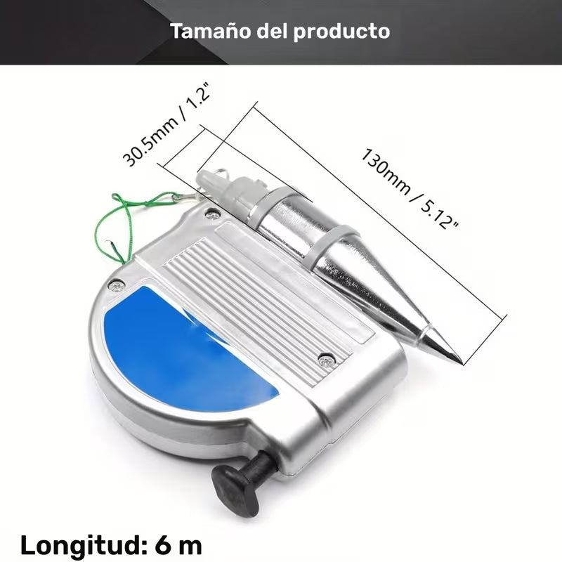 Plomada Magnética Automática Retráctil - Nivelador de Precisión para Construcción