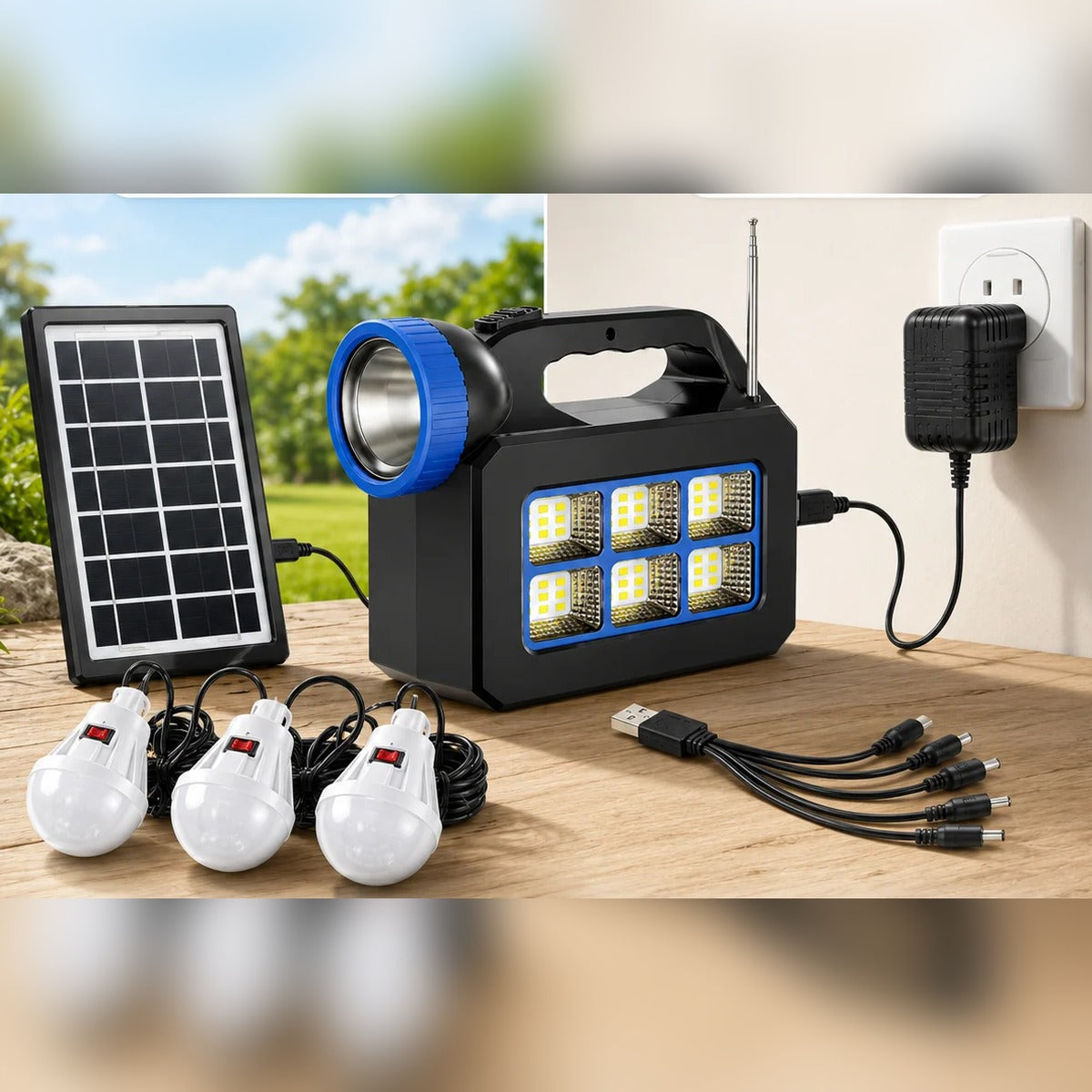 Carga solar o con cargador a la corriente