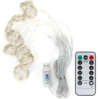 Cortina Luz Hada USB 3X3 Metros Cálida