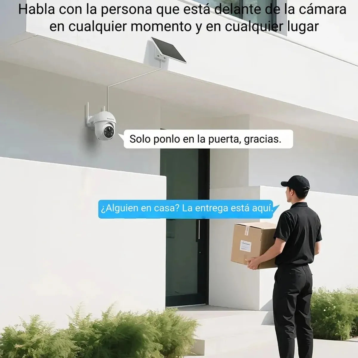 Cámara solar Wi-Fi de seguridad YA-26522 - detalle lente