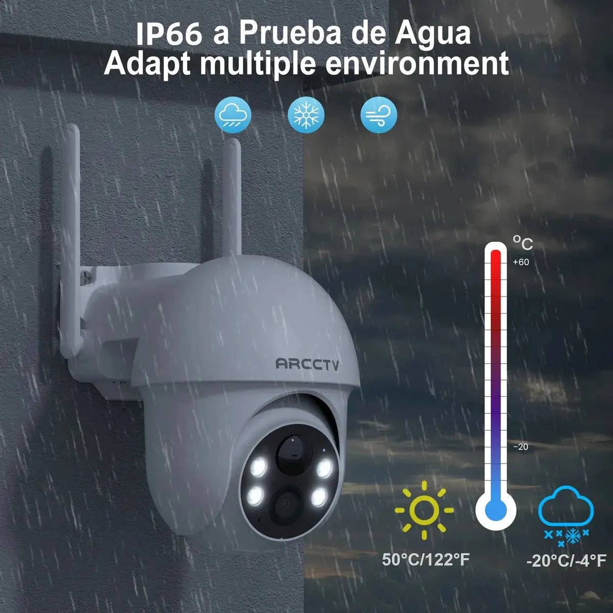 Cámara solar Wi-Fi de seguridad YA-26522 - especificaciones
