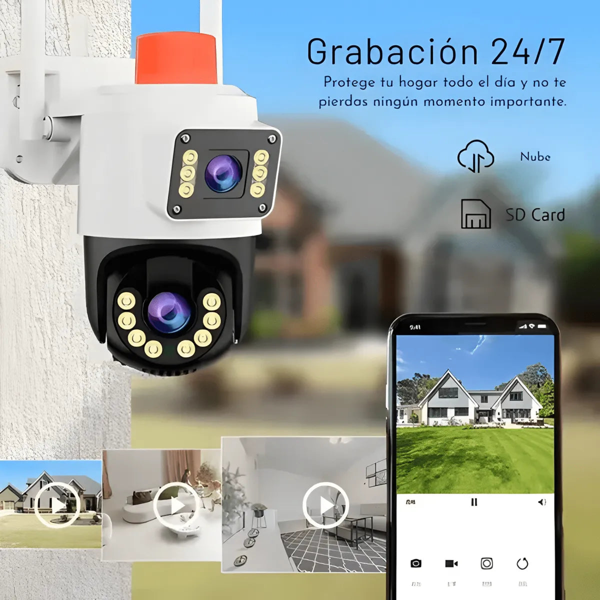Cámara Wi-Fi giratoria IP66 YA-26524 - especificaciones