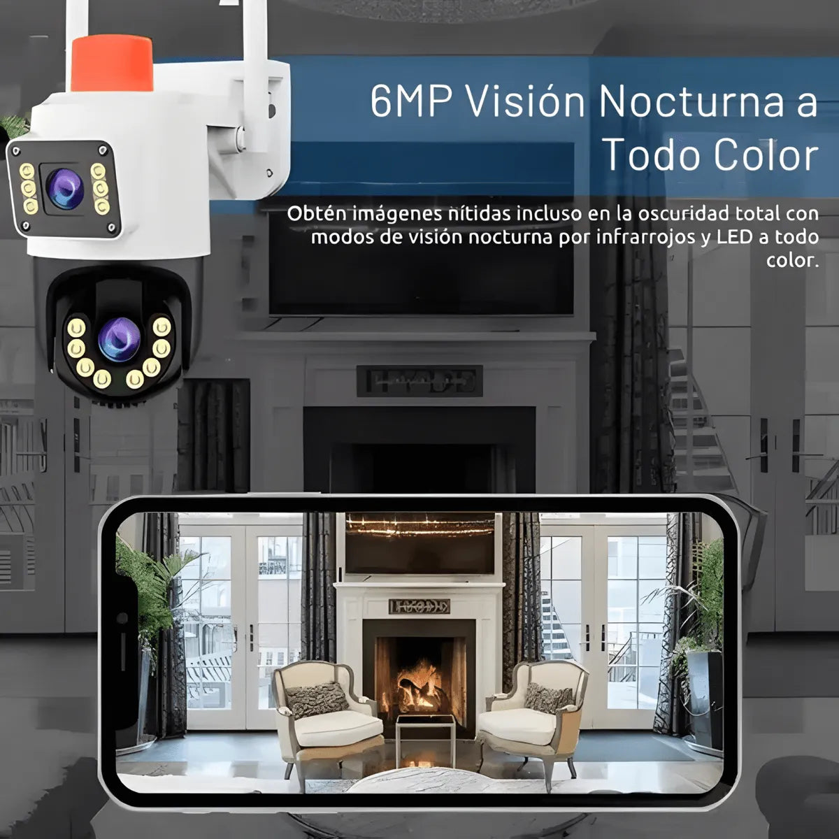 Cámara Wi-Fi giratoria IP66 YA-26524 - vista de la app
