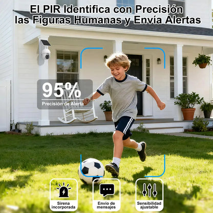 Cámara solar Wi-Fi de seguridad YA-26522 - instalada en muro
